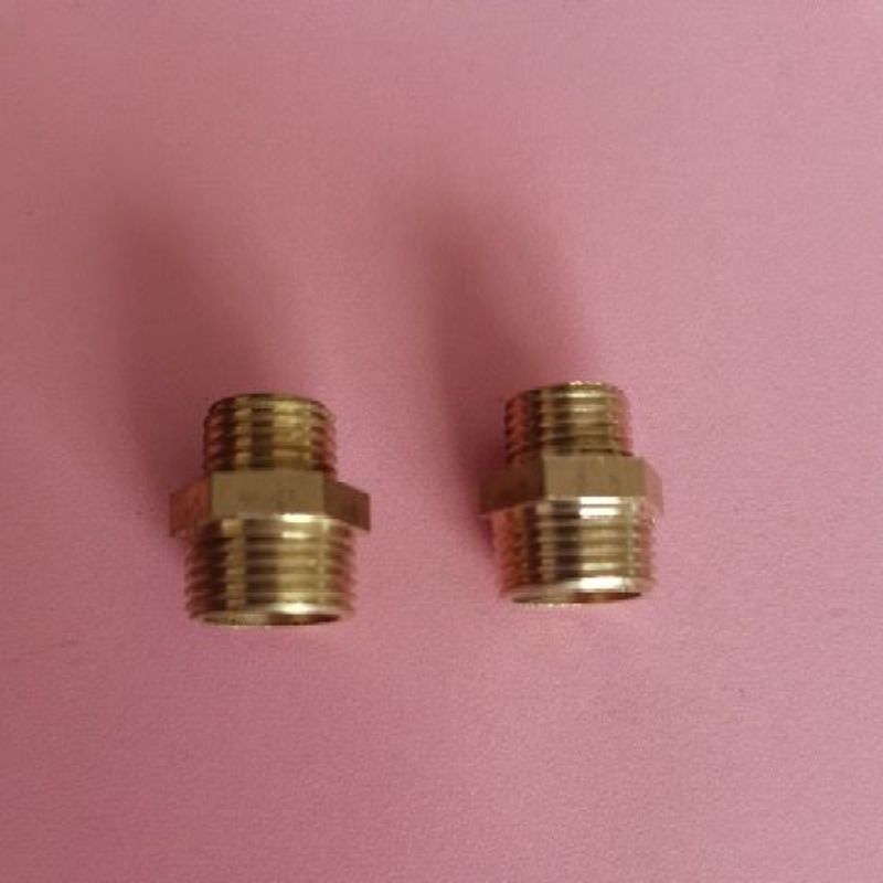 double nepel kuningan 1/4 x 3/8