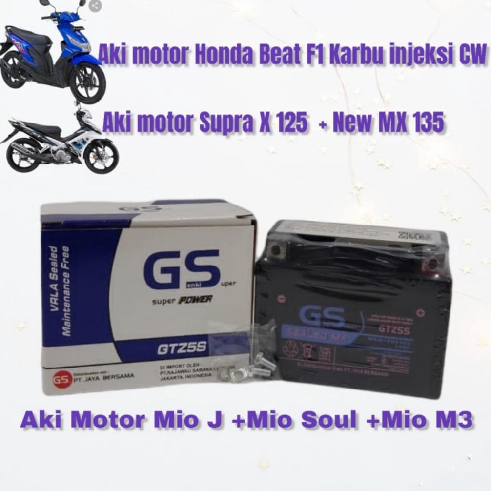 Aki Motor Gs  Gtz5 Mio Soul, Mioz, Mio M3 125, Mio Gt 125, Mio J Accu