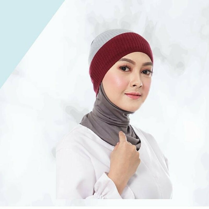 CIPUT RAJUT 2 WARNA PREMIUM/BANDANA RAJUT PREMIUM/DALEMAN KERUDUNG / JILBAB