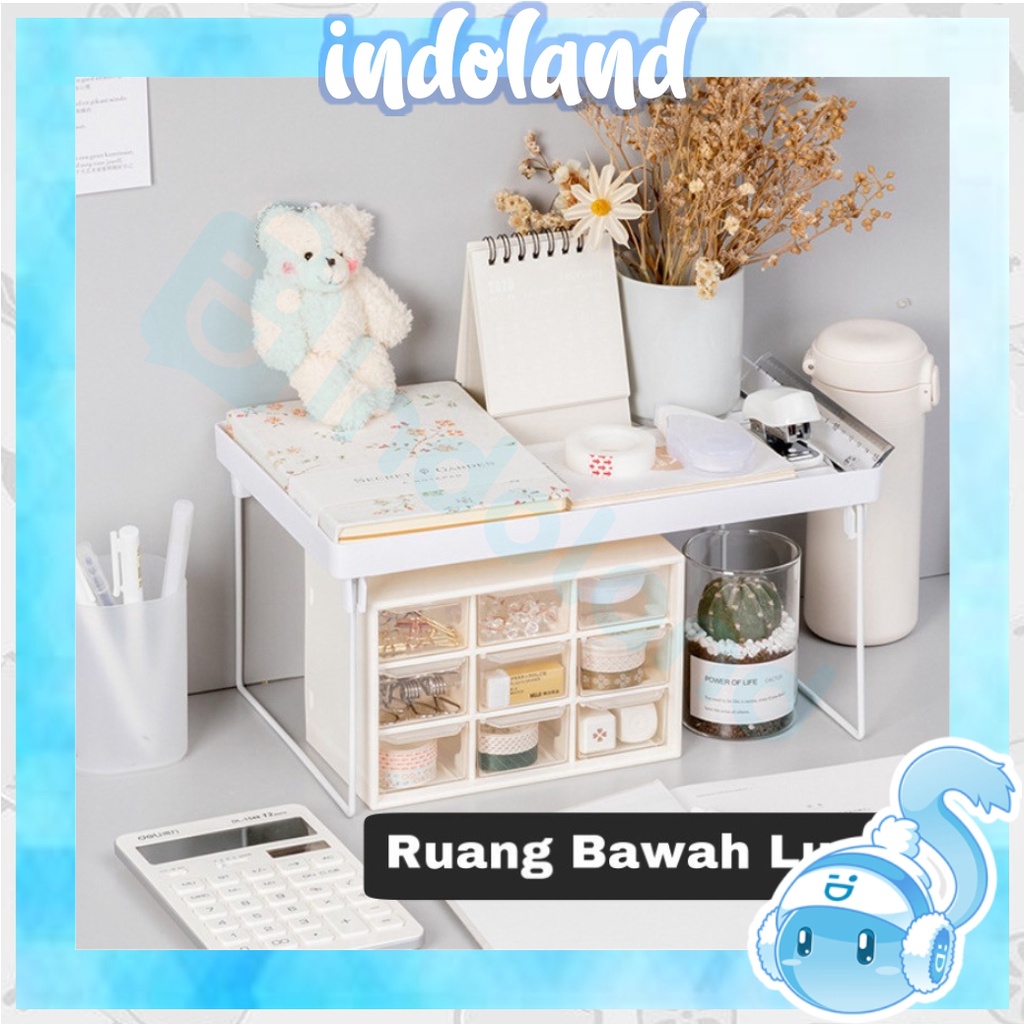 ☀ INDOLAND ☀ R408 Starlight Rak Meja Stationery Desktop Storage Rak Lipat Penyimpanan