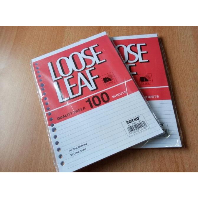 

GROSIR!!! Loose Leaf Joyko A5 100 lembar / Isi Refill Kertas File