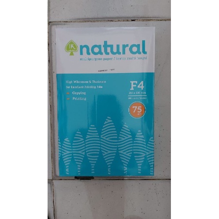 

Dijual kertas Natural F4 75 gram