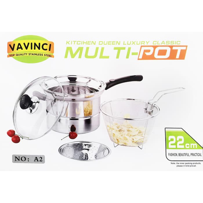 Jual Vavinci Panci Vavinci Multifungsi 22 Cm Vavinci Multi Pot Goreng Rebus Murah