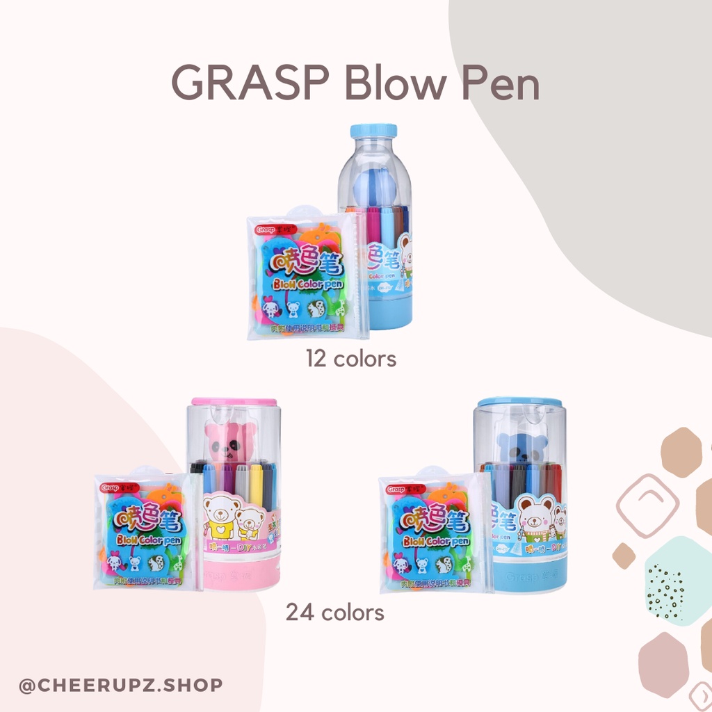 

[CHEERUPZ] GRASP Blow Pen / Pensil Tiup / Spray / Pensil Warna Anak