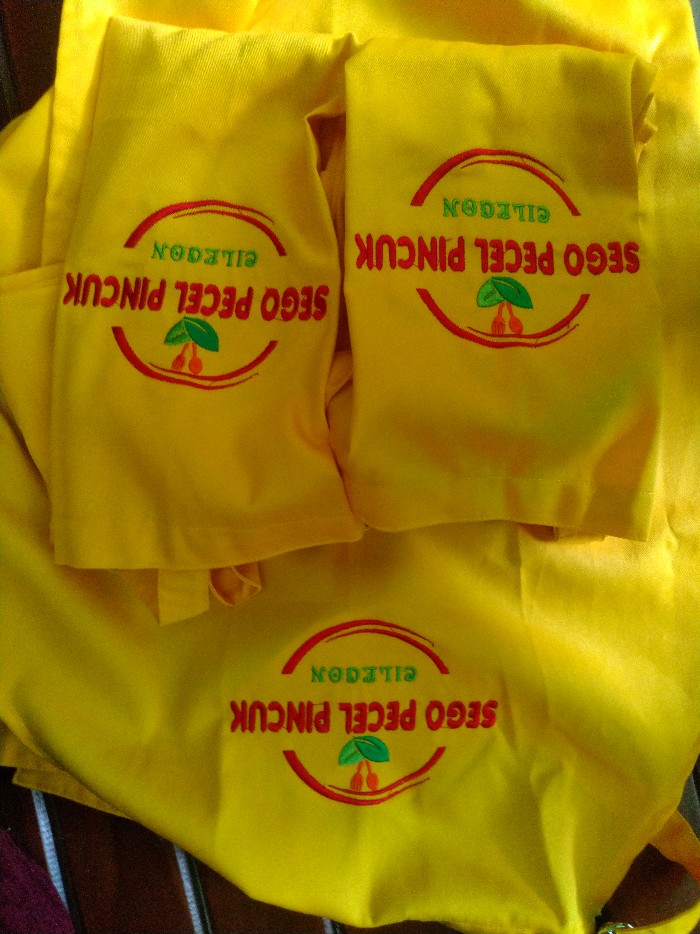 Apron Klasik + Custom Bordir Logo