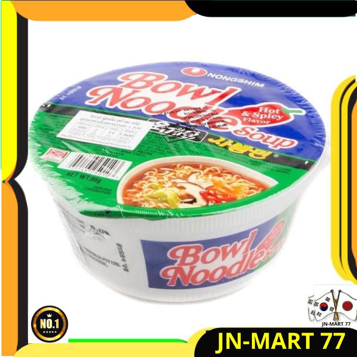 

KOREAN FOOD/MIE KOREA NONGSHIM BOWL NOODLE HOT & SPICY FLAVOUR IMPORT
