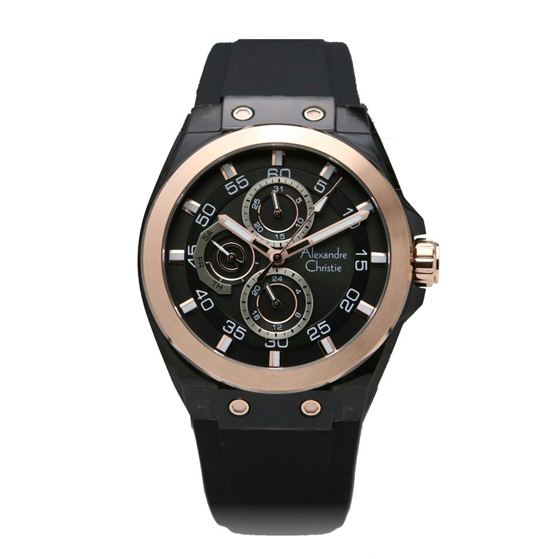 Alexandre Christie AC 6546 Rosegold Black MFRBRBA
