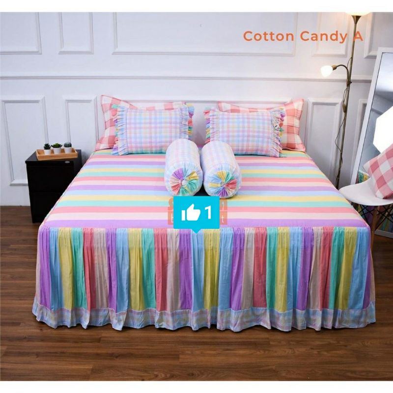 Sprei Rumbai Pengantin Katun Lokal Motif Rainbow by Katun Esra,