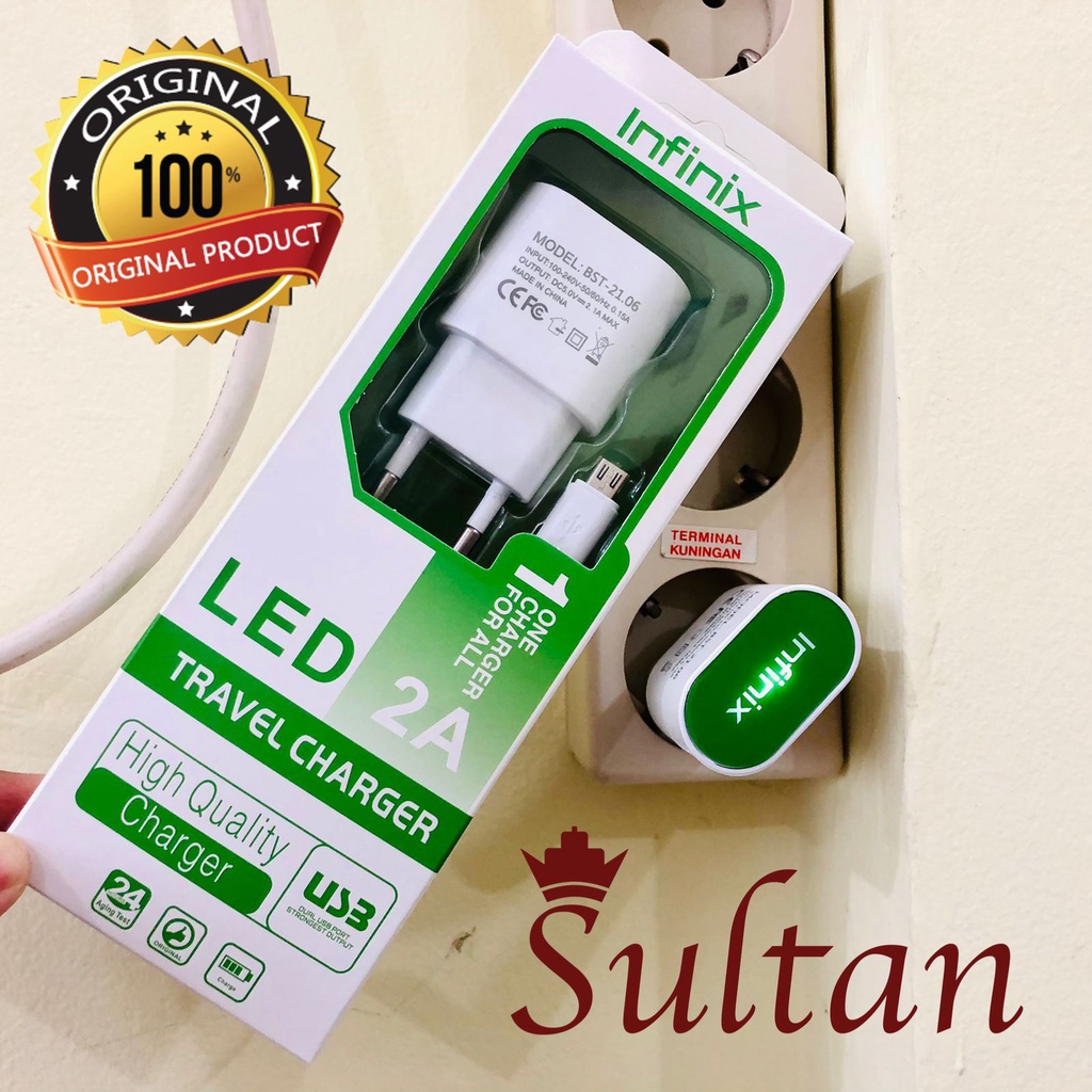 Charger LED 2.1A INFINIX MICRO-USB 1usb high quality CASAN INFINIX