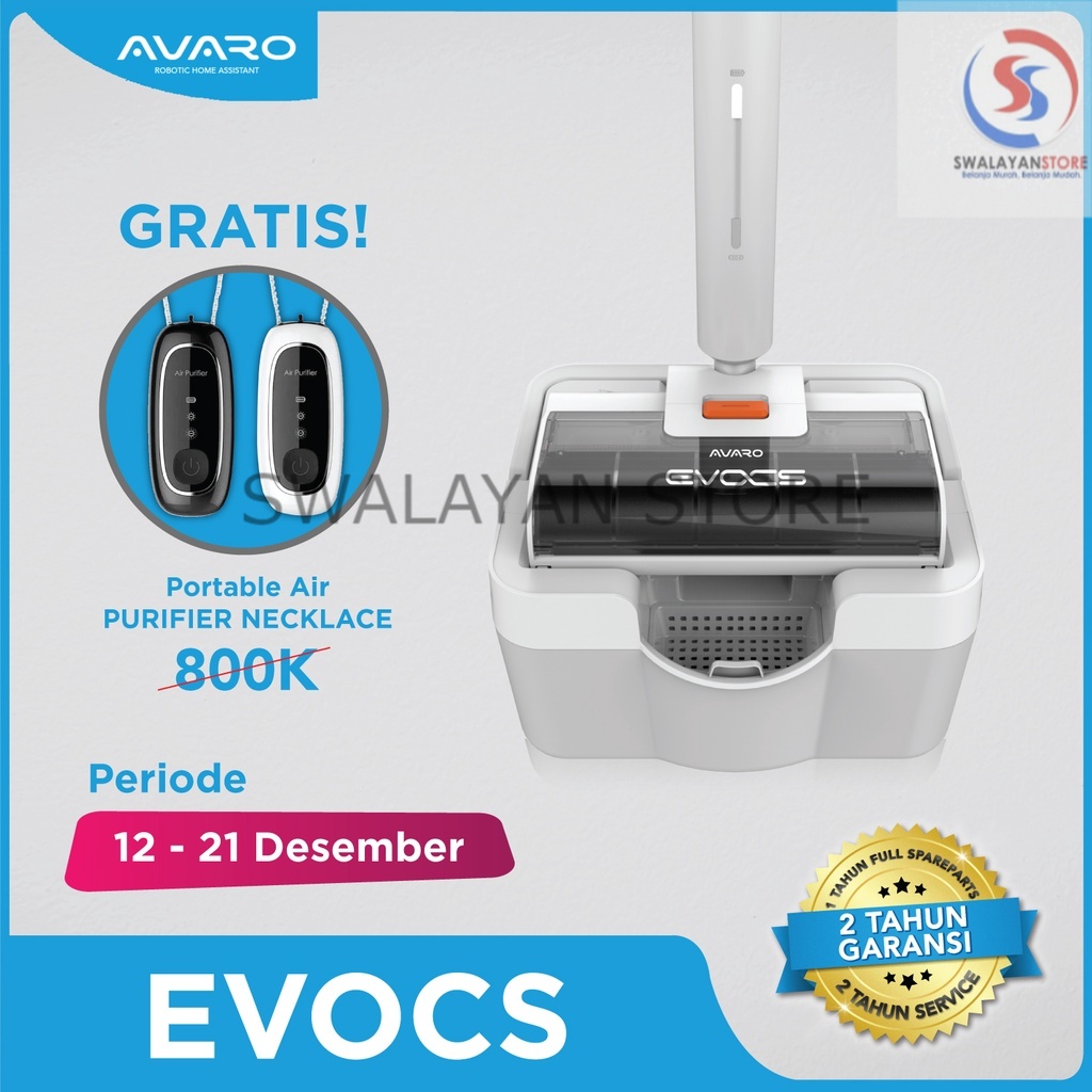 Pembersih Debu Avaro Evocs Vacuum Cleaner - Evocs Alat Pel Canggih - wet and dry floor cleaning mop