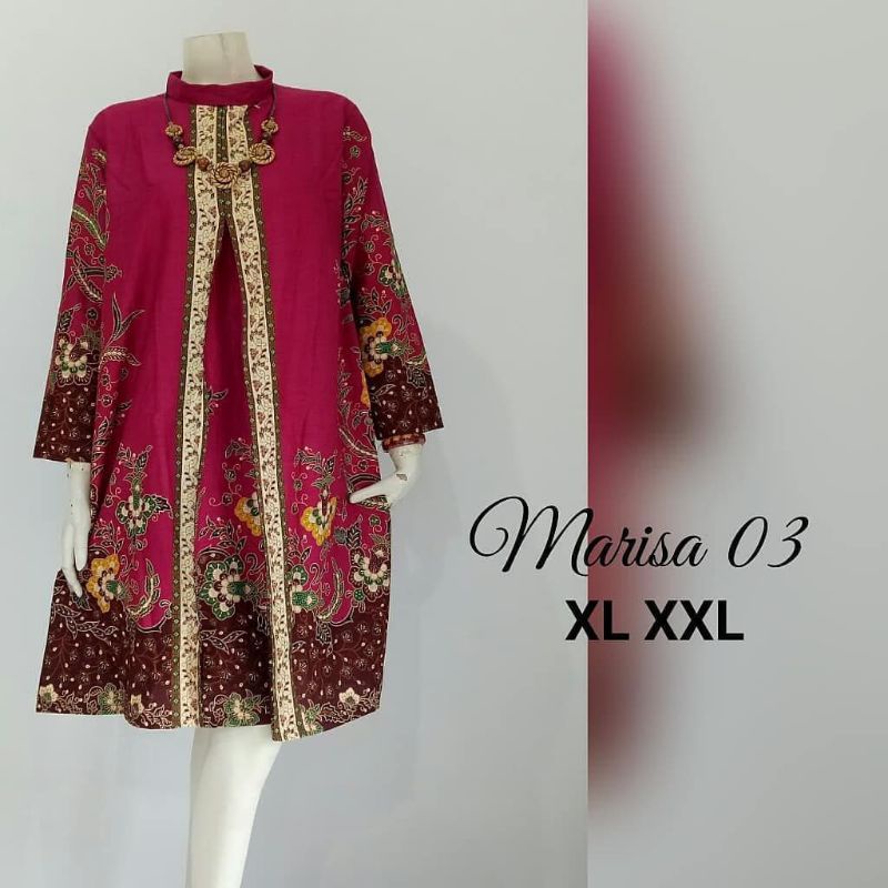 TUNIK BATIK //ATASAN BATIK WANITA JUMBO XL -XXXL