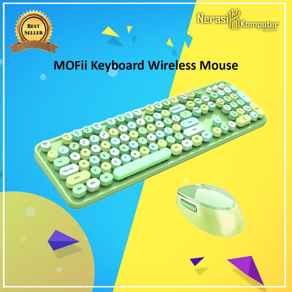 MOFii Keyboard Wireless Mouse Wireless Set 2.4G Candy