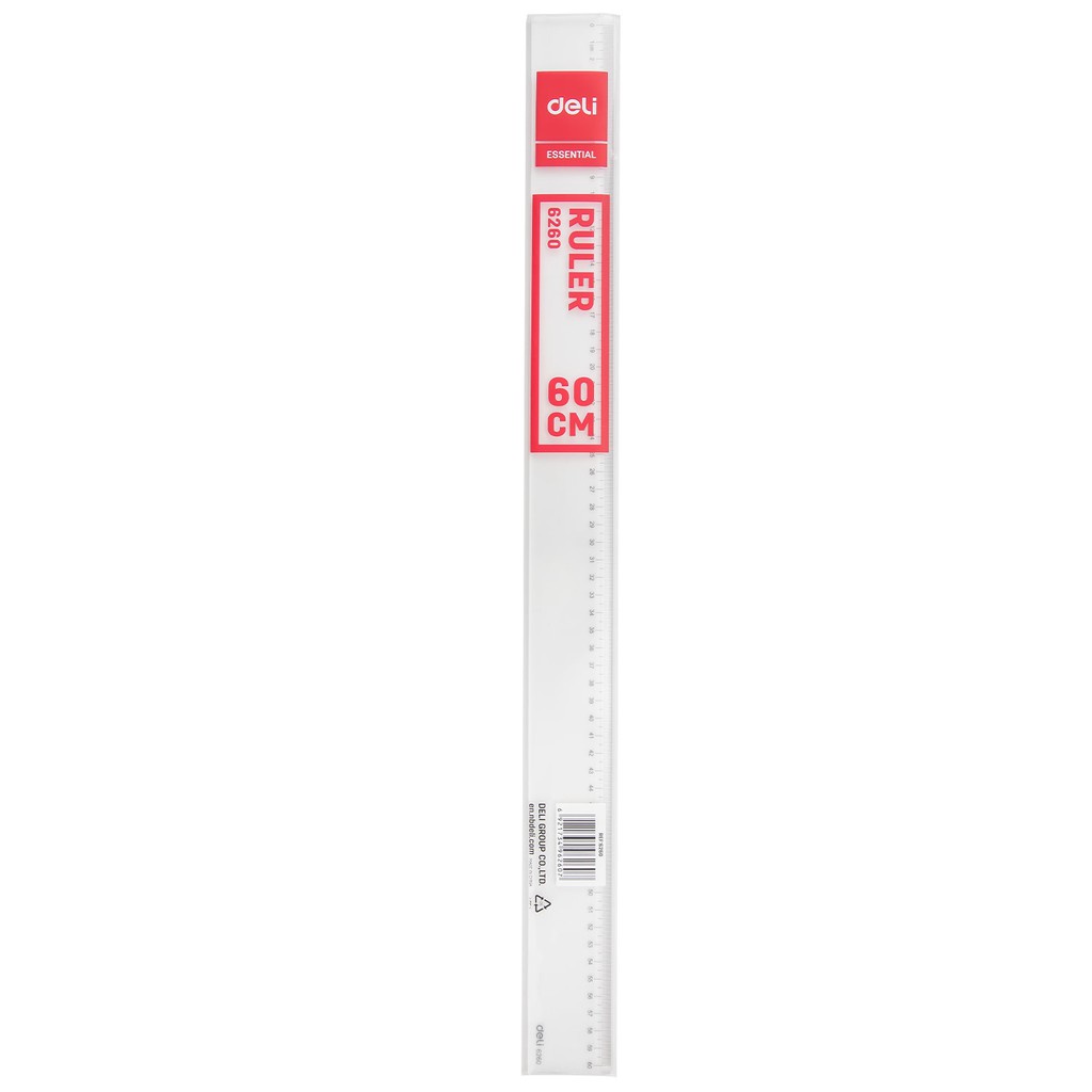 

PENGGARIS MISTAR PLASTIK TEBAL 60 CM DELI 6260 PLASTIC RULER