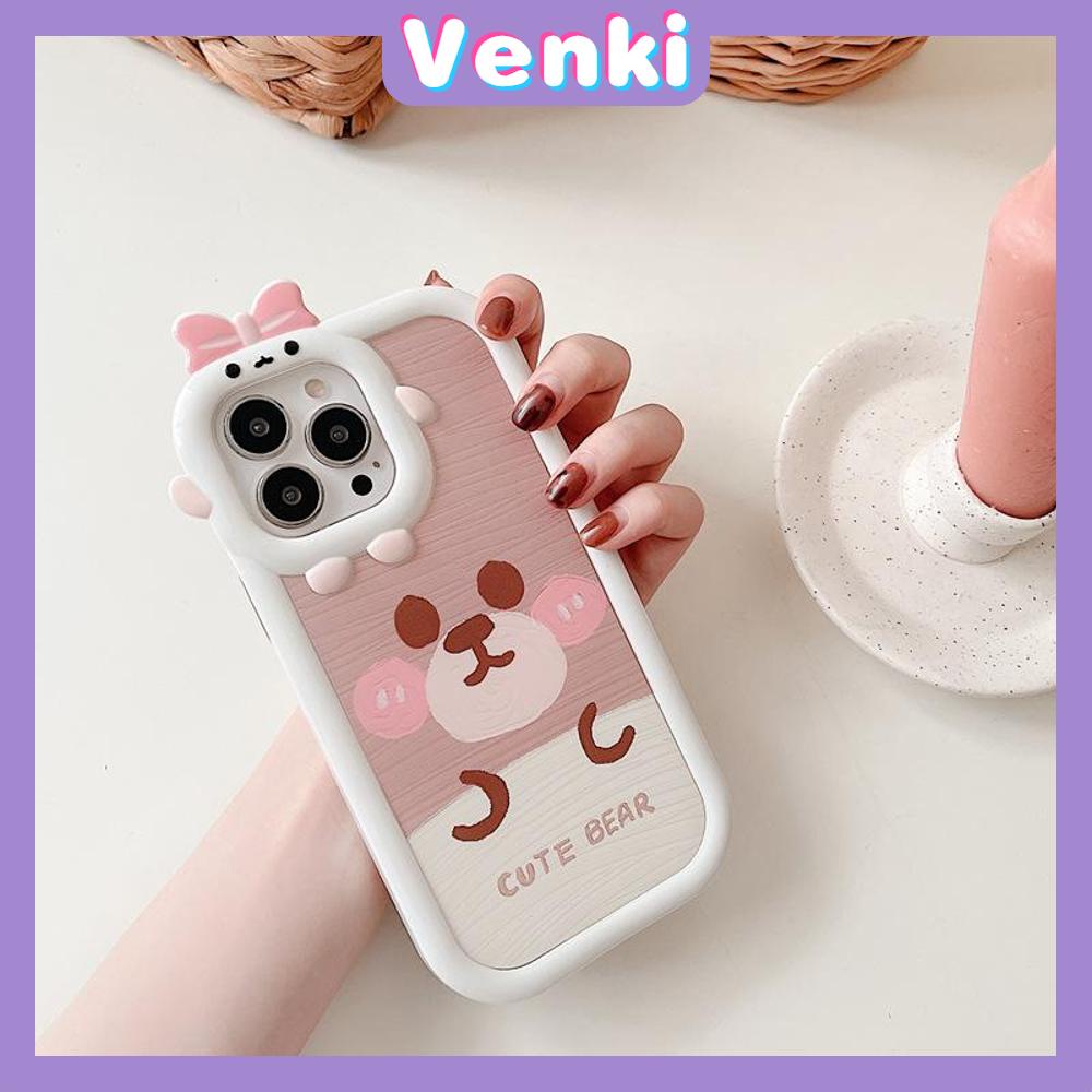 iPhone Case Silicone Soft Case Clear Case Airbag Shockproof Protection Camera Shiny Feel Bear Cartoon Cute Compatible For iPhone 11 Pro Max 13 Pro Max 12 Pro Max 7Plus xr XS Max