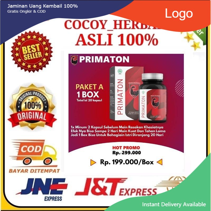 ( Terlaris ) PRIMATON KUAT STAMINA DAN TAHAN LAMA 100% HERBAL ALAMI - HALAL + BPOM Dijamin original 