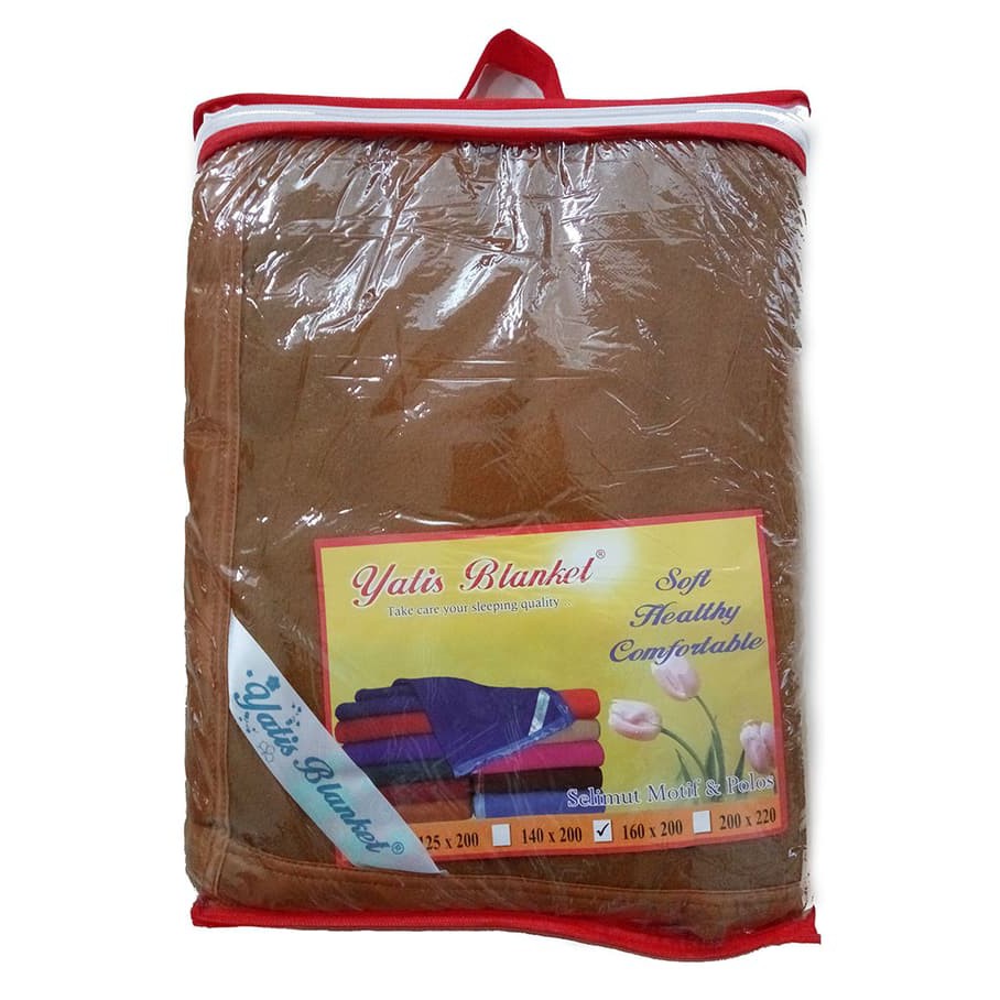 Terbaru Selimut Polos Hotel Yatis Warna Coklat Muda