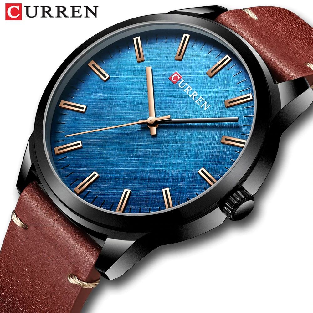 CURREN 8386 Jam Tangan Pria Analog Tali Kulit Analog WATCHKITE WKOS