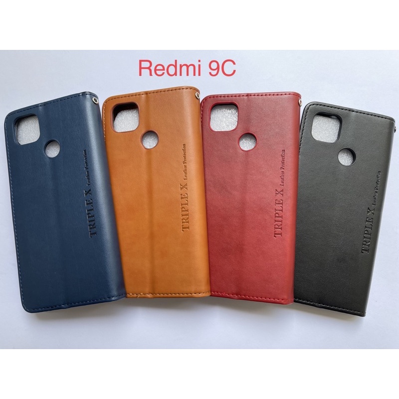 Leather Wallet  Flip New Redmi 9C