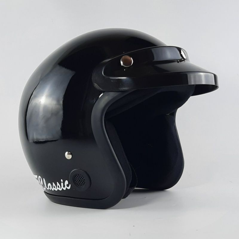 Helm Bogo Clasicc Warna Hitam Glossy