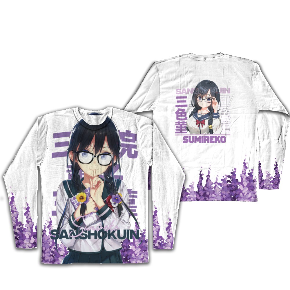 Kaos Lengan Panjang Anime Sanshokuin Sumireko Tshirt, Animophilia