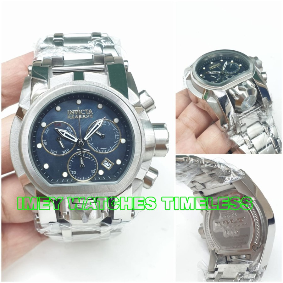 Big Sale JAM TANGAN INVICTA BOLT ZEUS SILVER GREY OYSTER ORIGINAL BM Garansi 1th