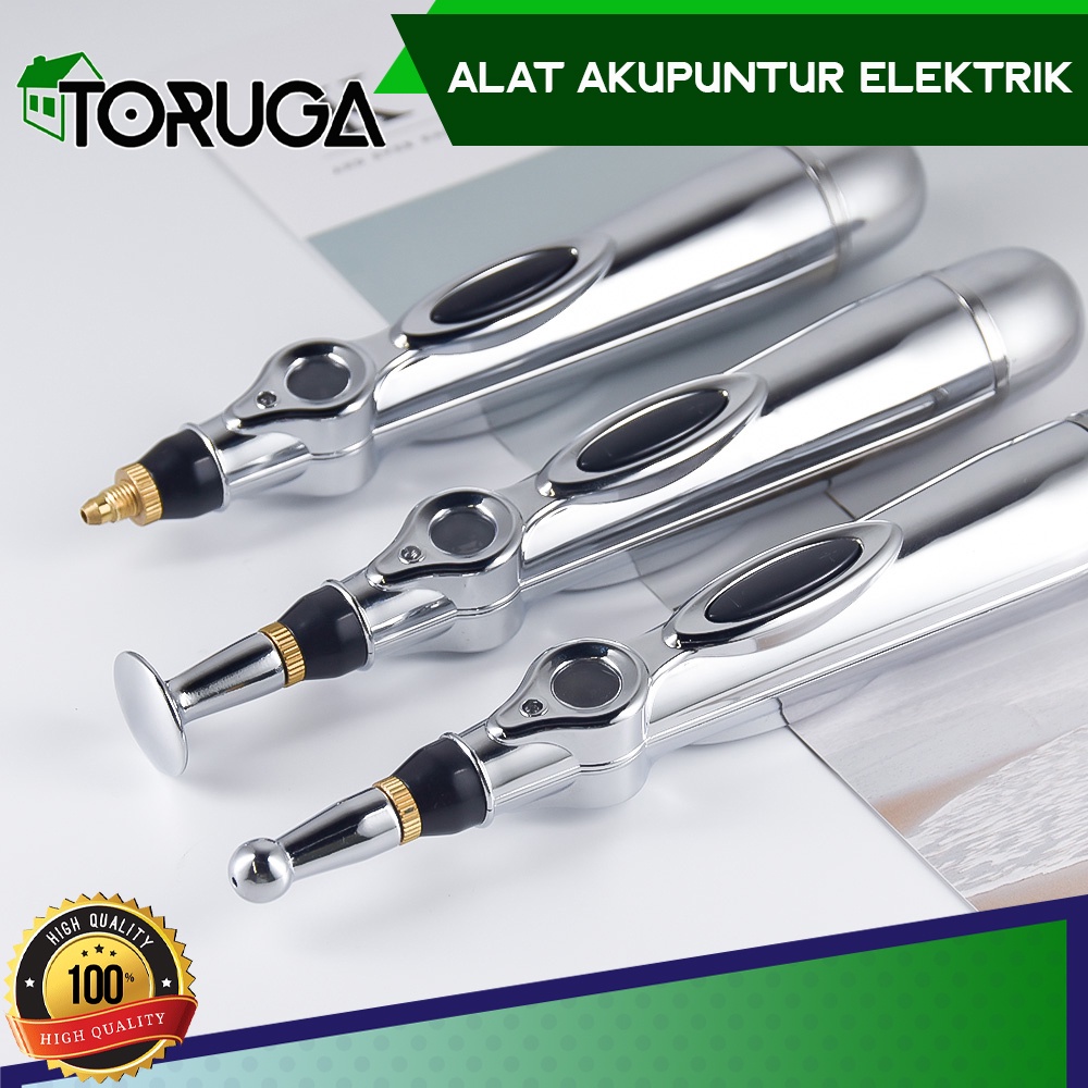 Electric Acupunture Pen Pijat Laser Therapy Meridian Refleksi Pena Alat Akupuntur Terapi DF-618 MASSAGER PEN + GEL