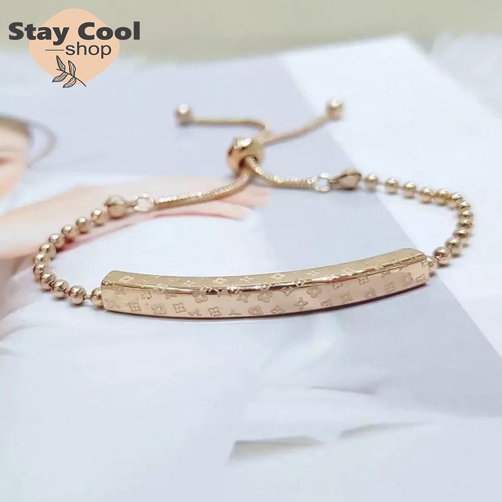 GELANG WANITA ASLI TITANIUM MODEL SERUT, WARNA ROSE GOLD / AKSESORIS WANITA ASLI TITANIUM / PERHIASAN WANITA ASLI TITANIUM/ ♥STAY COOL SHOP ♥