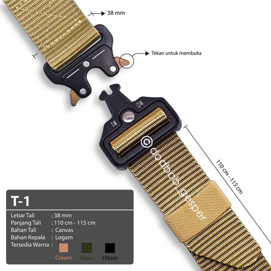 IKAT PINGGANG NYLON CANVAS / SABUK PRIA NYLON / GESPER NYLON CANVAS / TACTICAL MILITARY / CODE