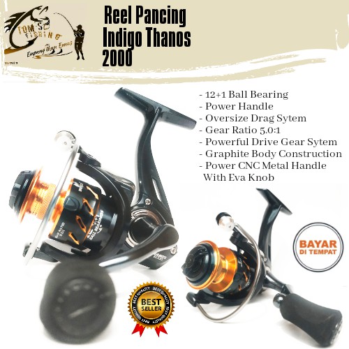 Reel Pancing Thanoz 2000 (12+1 Bearing) Power Handle