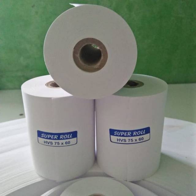 

Kertas kasir hvs 1ply 75x60 paket 10 roll