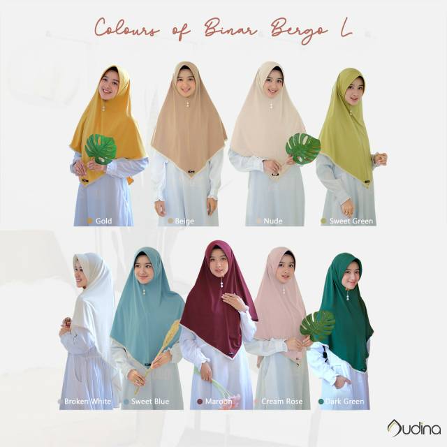 BERGO/JILBAB/KERUDUNG  JERSEY  RENDA EKSKLUSIF BINAR  L ORI AUDINA