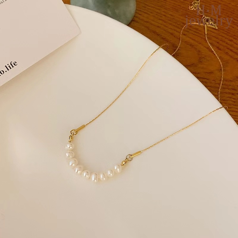 Kalung Choker Mutiara Imitasi Untuk Wanita