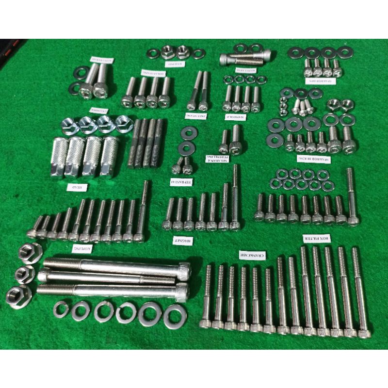 Baut Set Mesin Rx King Stainless