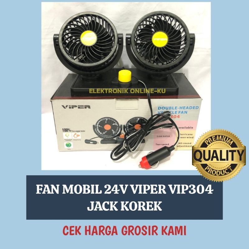 FAN DOUBLE KIPAS ANGIN MOBIL VIPER 24V VIP304