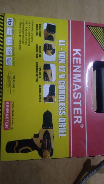 Kenmaster Modern Cordless 12v Mesin 10 Mm Bor Drill