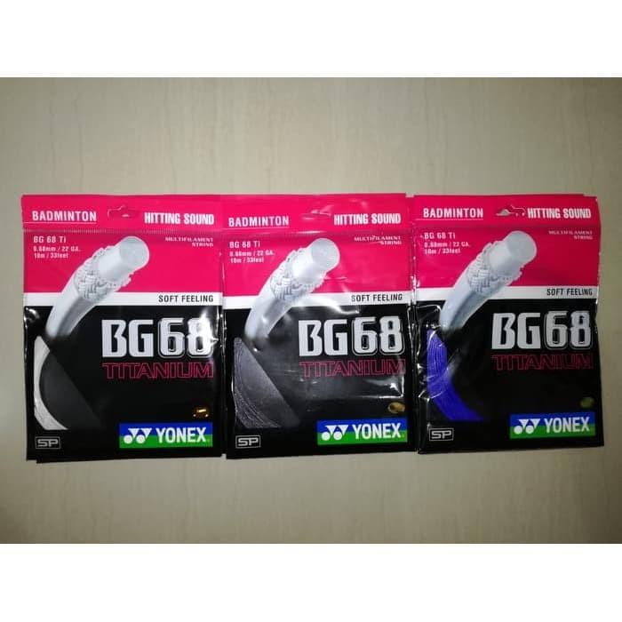 Senar Senar Raket Badminton Yonex Bg68 Titanium Bg 68 Ti Original