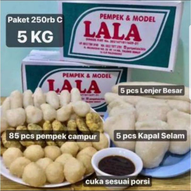 

Pempek Palembang Pempek Lala Paket 250rb C [ Packing Vakum Frozen ] 5 KG