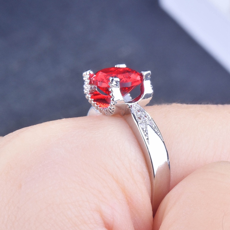Fancyqube Cincin Jari Cubic Zircon Bentuk Persegi Adjustable Warna-Warni Gaya Klasik Untuk Wanita
