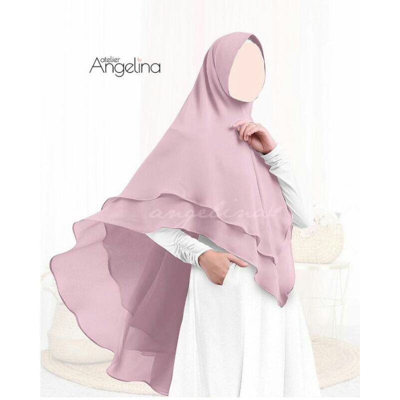 Zulaikha Khimar Dusty Pink Atelier Angelina