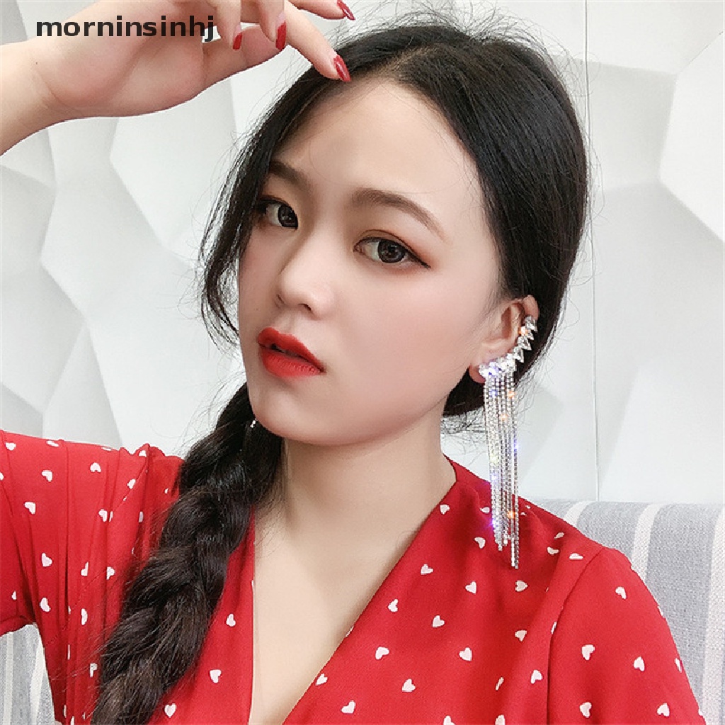 Mor Anting Tusuk Gantung Desain Tetesan Air Hias Kristalberlian Imitasi Berkilau Untuk Wanita