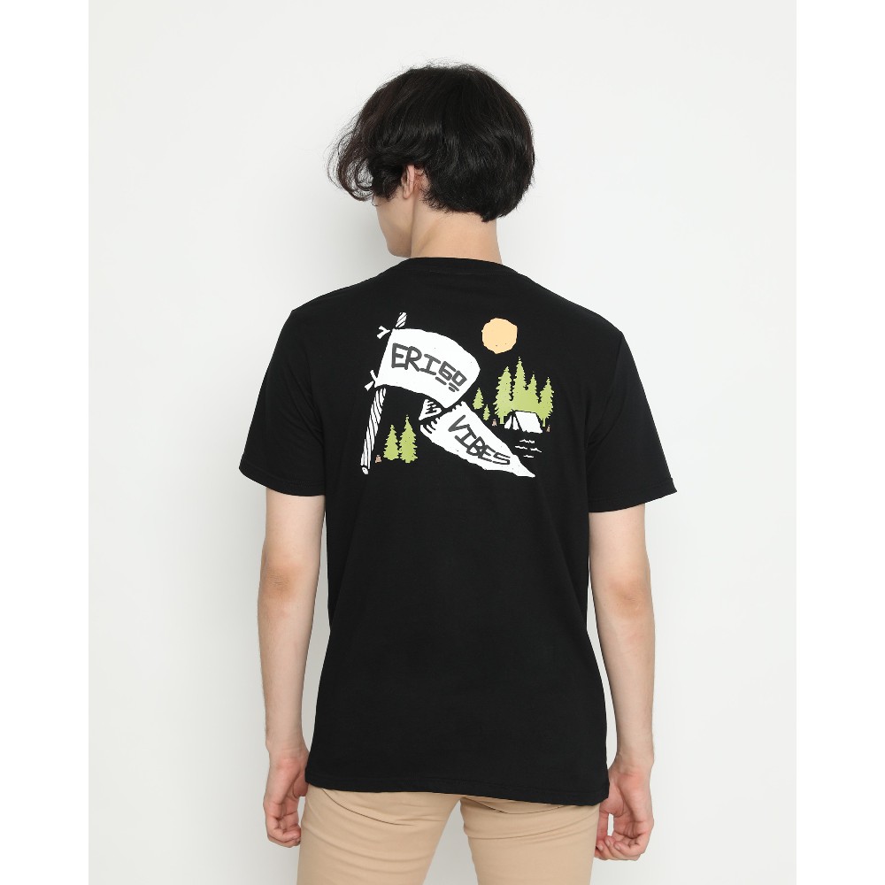 Baju Kaos Jacket Hoodie Flanel Erigo T-Shirt White Flag Black Original Keren