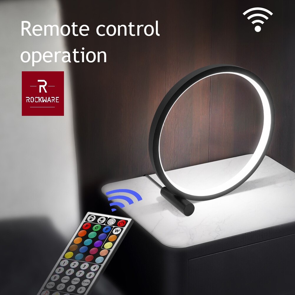 AKN88 - ROCKWARE RW-RGBW10 - 10 Inch Home Decor RGB Ring Ambient Lamp Light