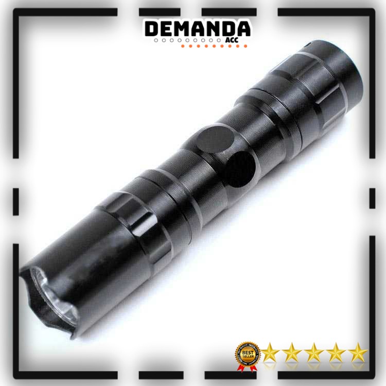 Senter LED Mini Police Flashlight Waterproof Gantungan Kunci || Supplier Barang Unik Murah Lucu - 3W