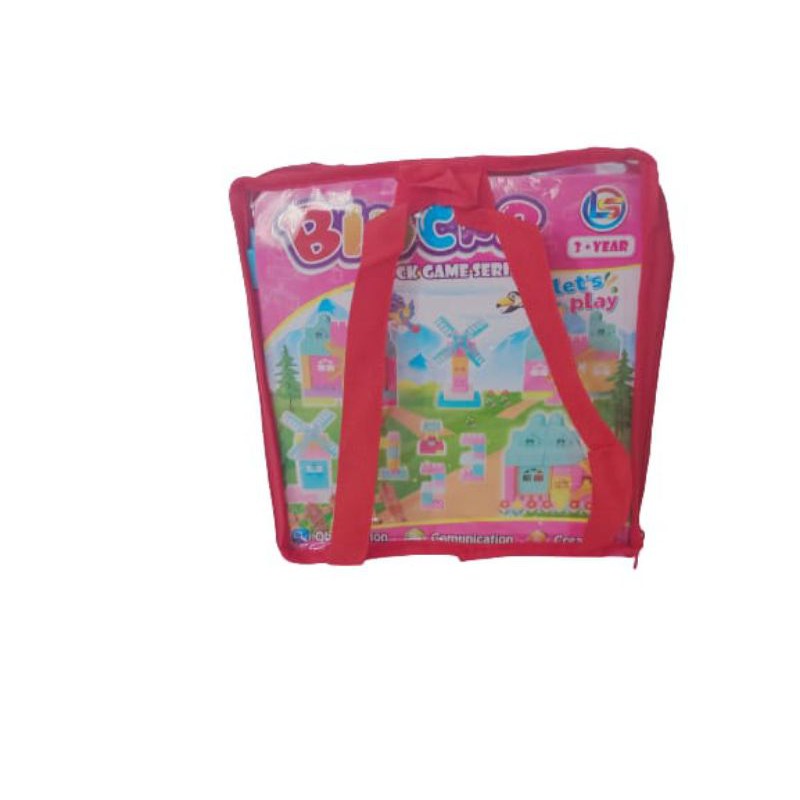 LB 52 - MAINAN EDUKASI BLOCK KREATIF KINCIR CASTLLE TAS RANSEL LB52