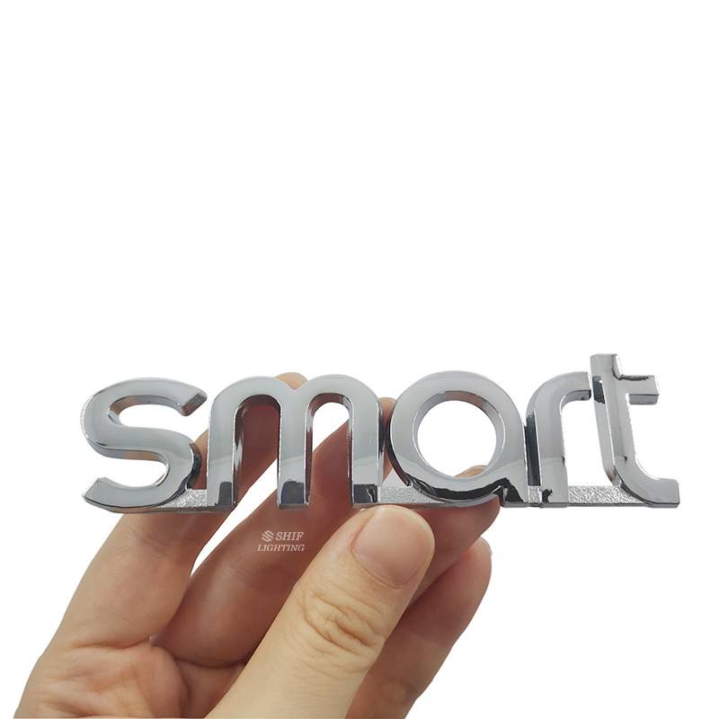 1 x ABS SMART Smart Letter Logo Car Auto Rear Emblem Badge Sticker Decal Replacement for Mercedes Benz