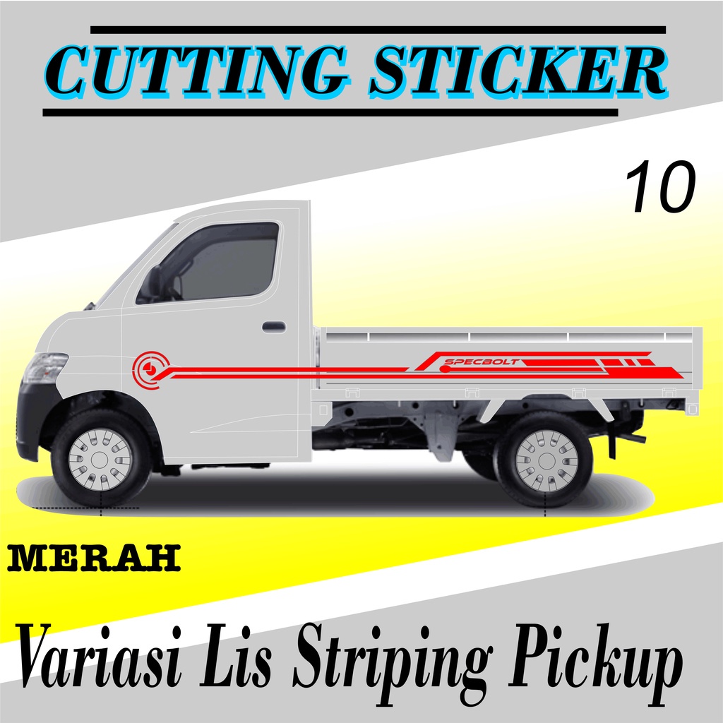 Stiker mobil pick up grandmax apv carry l300 cutting stiker bodi samping mobil pick up