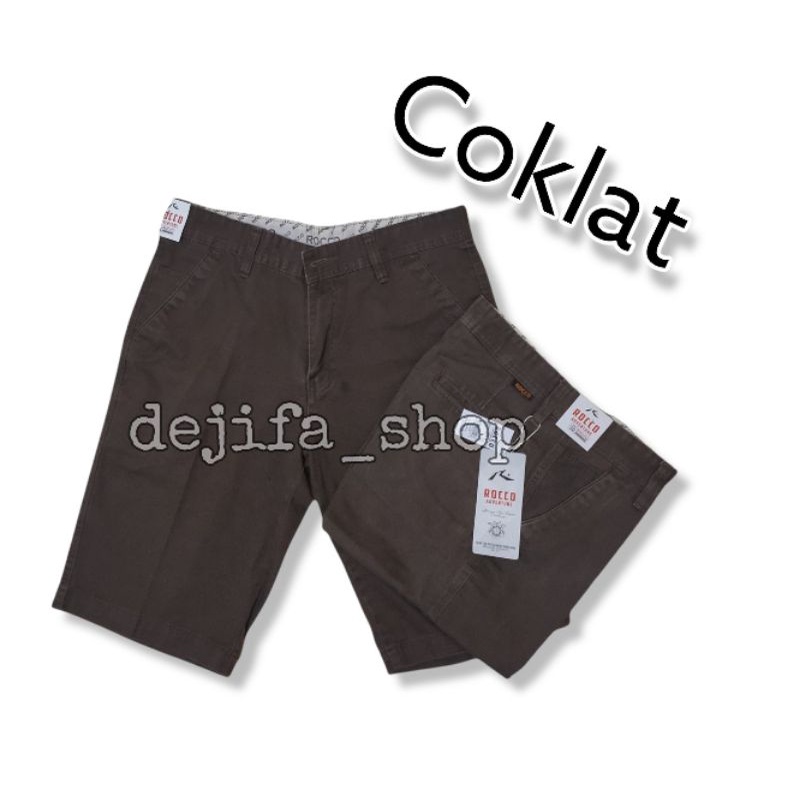 Celana Pendek Chino Cinos Pria Dewasa Bahan Katun Wash Non Streach Tebal Ukuran Jumbo