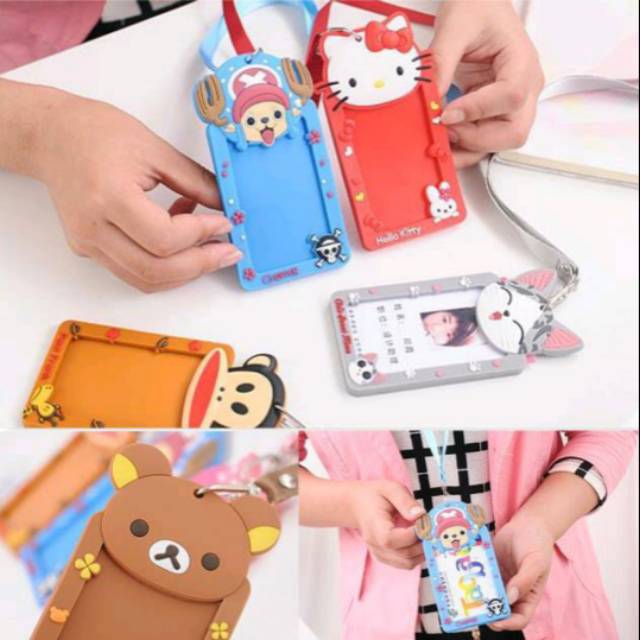 

gantungan kartu ID name card holder silikon karakter name tag holder ok god god