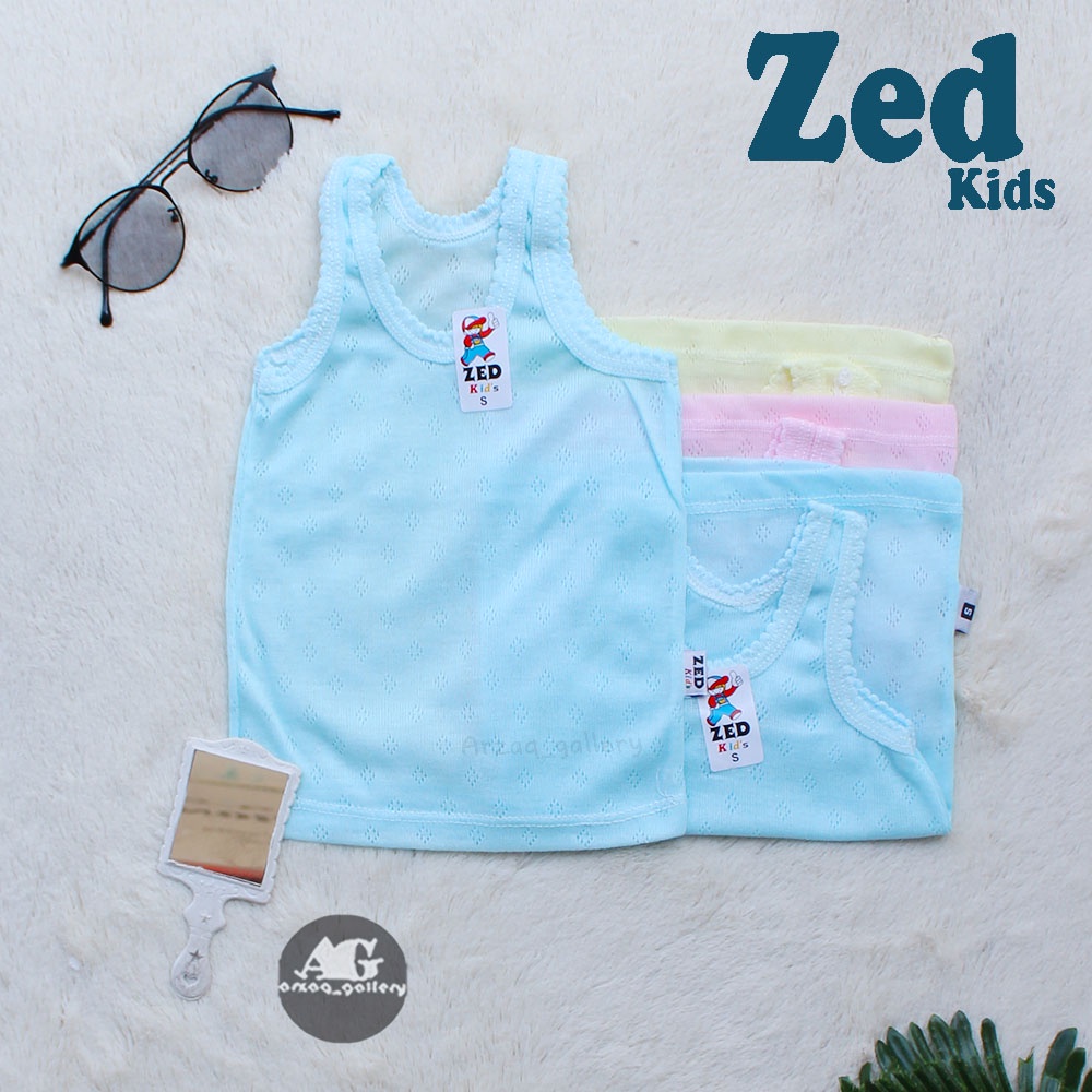 3 pcs - SINGLET ZED KIDS WARNA | singlet berpori | singlet bayi bolong kaos dalam bayi dan anak | Kaos Dalam Anak | Pakaian Dalam Anak | Tangtop | Singlet