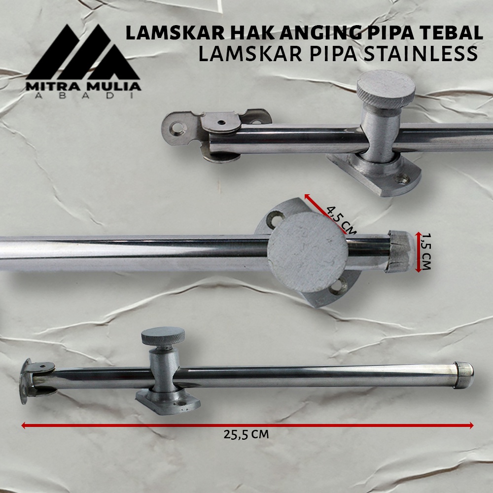 Lamskar Pipa Bulat Tebal Hak angin Penahan Jendela | ramskar pipa jendela